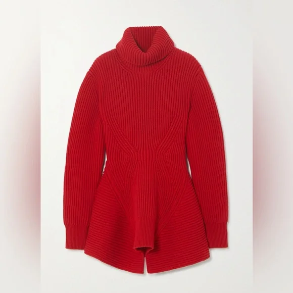 Alexander McQueen chunky sweater in rib knit size small